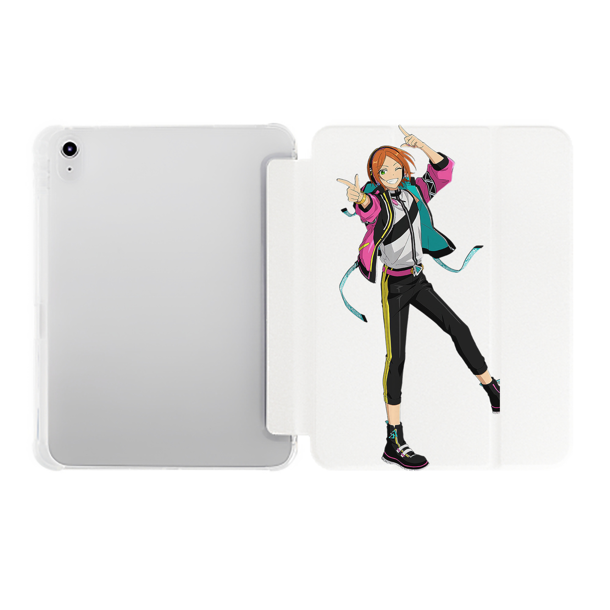 （画像用） あんさんぶるスターズ! Ensemble Stars IPad ケース ペン収納付き 三つ折りスタンド PUレザー×シリコン 対応機種9.5/10.5/10.9インチ